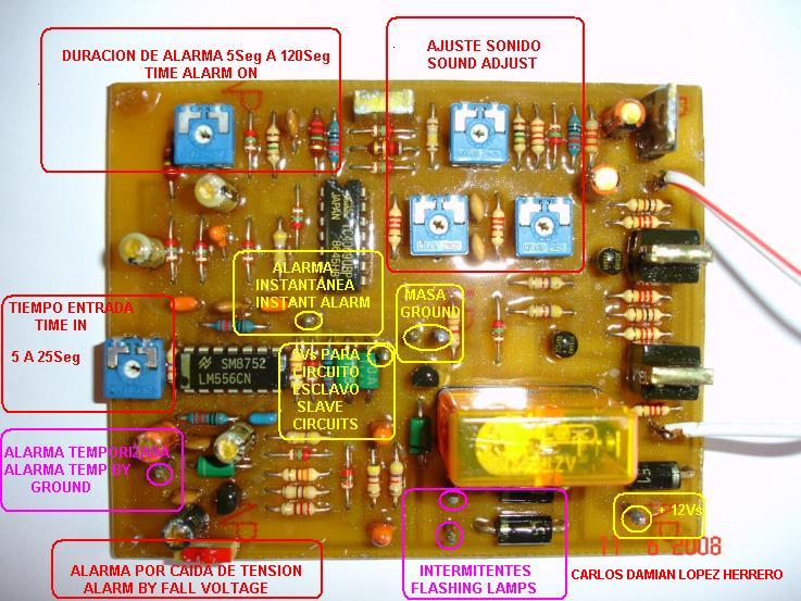 Car alarm circuit