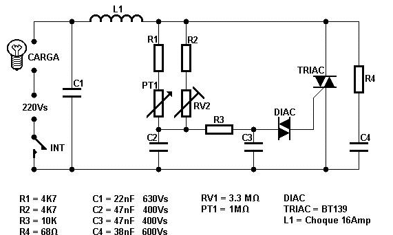 Light dimmer circuit