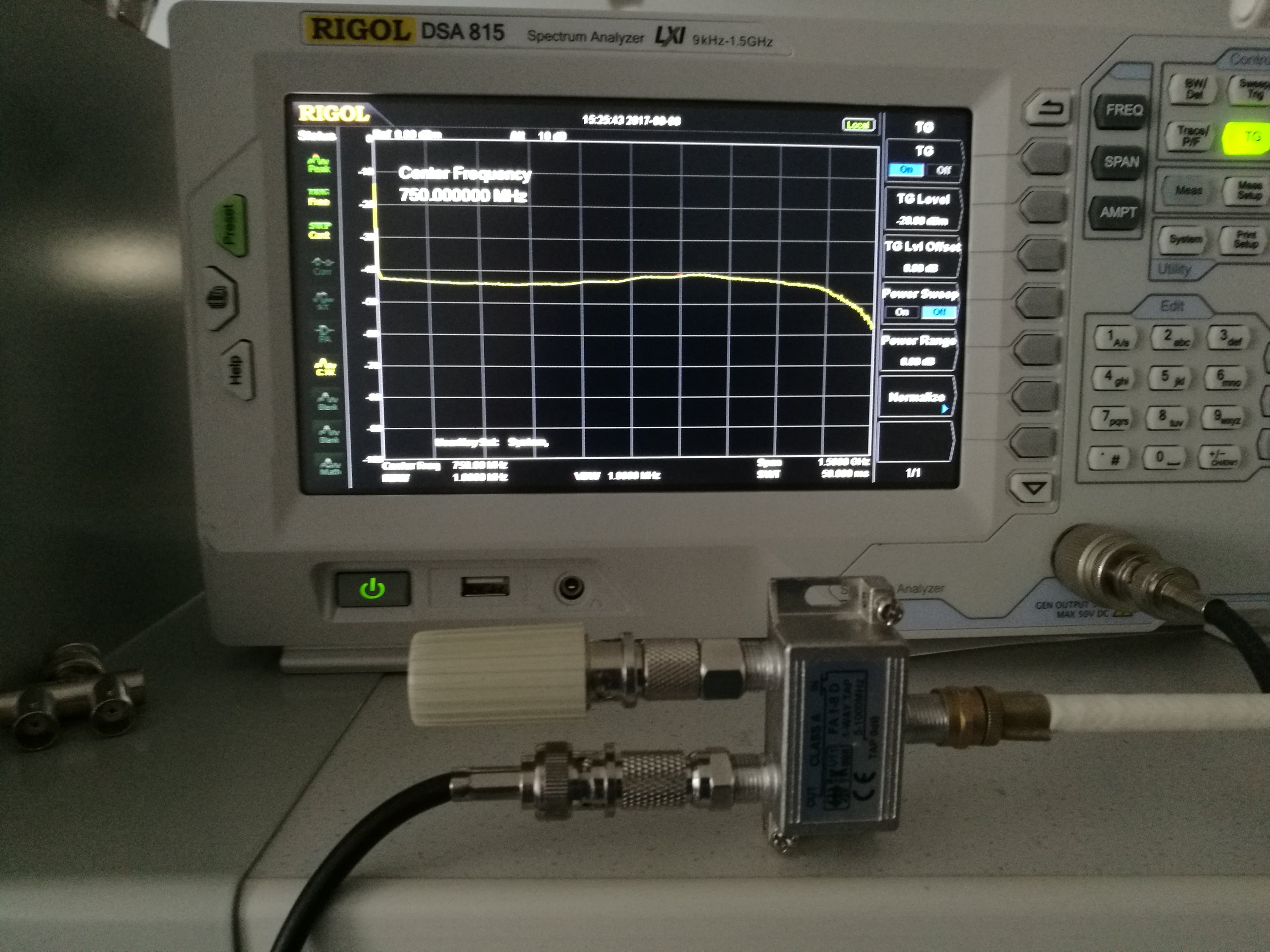 The measurements scenario with the RTL-SDR dongles, antennas and a PC.