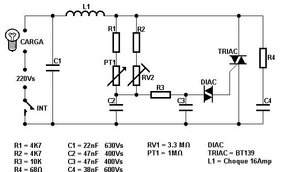 Dimmer circuit diagram