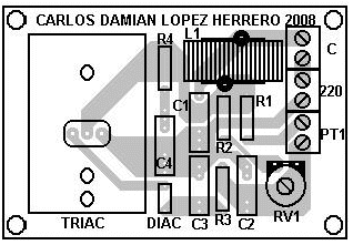 Dimmer component layout